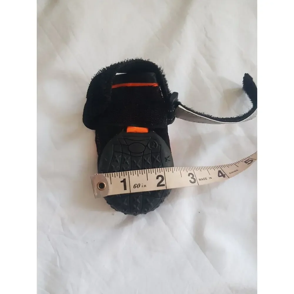 Hcpet Dog Boots Breathable Dog Shoes, Waterproof Dog Bootie SIZE 2 Black Orange